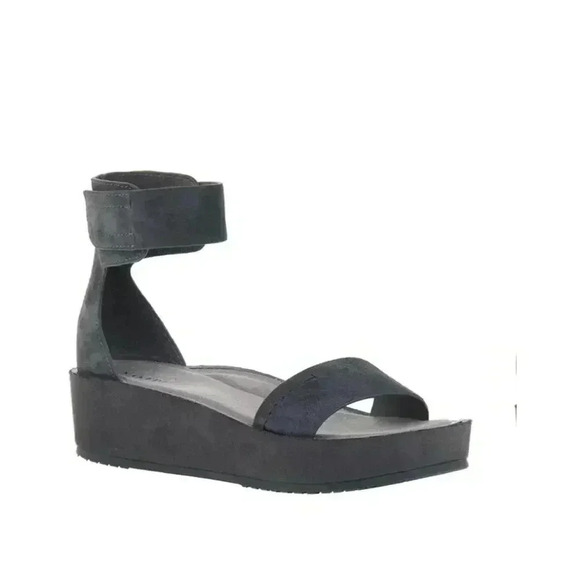 NAKED FEET RENZI in SOFT GREY Wedge Sandals - Picture 1 of 7